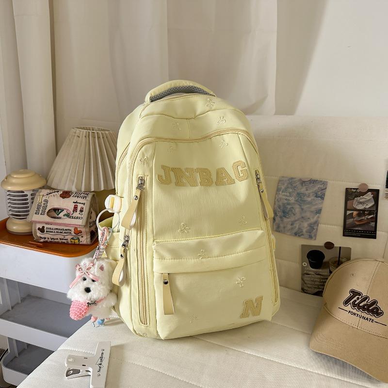 Fashion Korean version backpack large capacity letter trendy cool versatile casual backpack Harajuku junior high school college student schoolbag