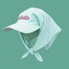 Gorro con pañuelo a cuadros de diseño coreano para sombra y protección solar al aire libre, gorra de béisbol con correa y gorra tipo pico de pato