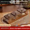 Walnut Luxury Glass Fruit Plate with Lid: Snack, Candy, and Dried Fruit Box for Living Room