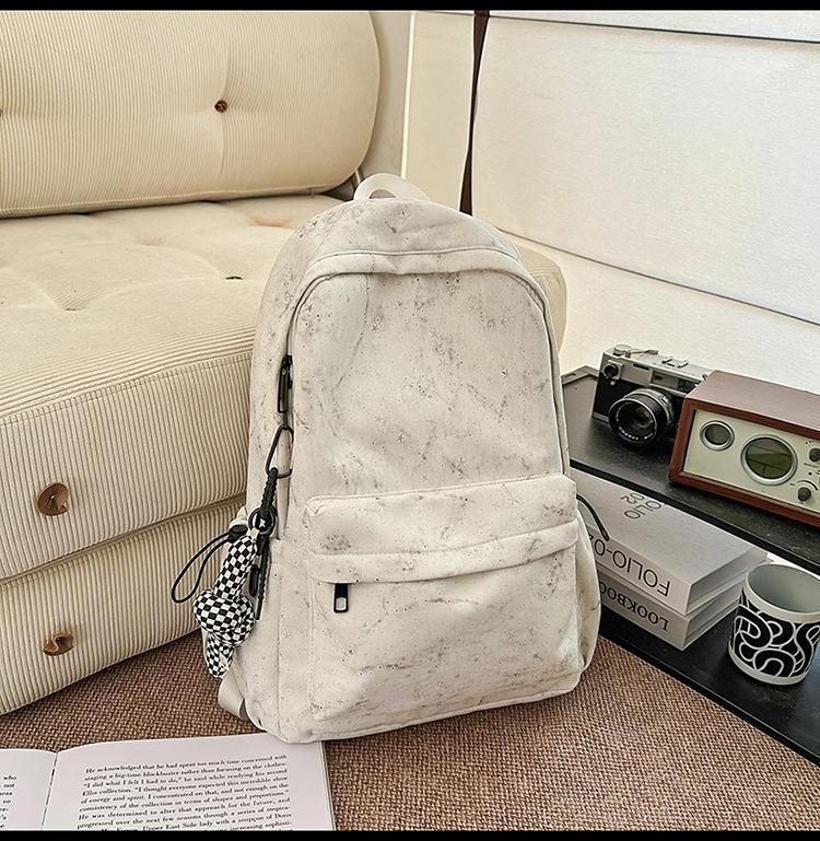 Schoolbag Tie-dye Campus Simple Versatile Backpack Female High School Students Junior High School Students School Bag Large Capacity Backpack