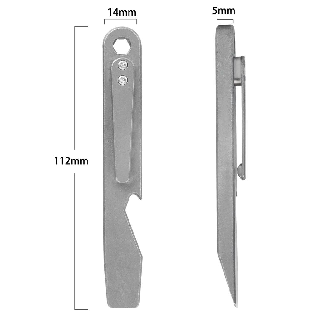 Multi-function Titanium Alloy Crowbar Wrench Screwdriver Outdoor Camping Riding EDC Hand Tools Nail Puller Bottle Opener