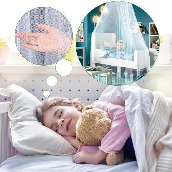 Single Door Mosquito Net Bed Canopy Solid Color Design Good Breathability Easy Installation