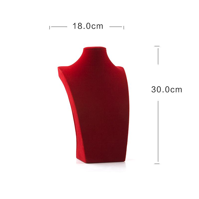 

Высококачественная подставка для ожерелий - черная/белая матовая кожа и красный бархат See description 2