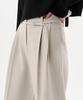 Laneonkyulleoseu Belt Detail Pintuck Wide Pants_Melange Beige