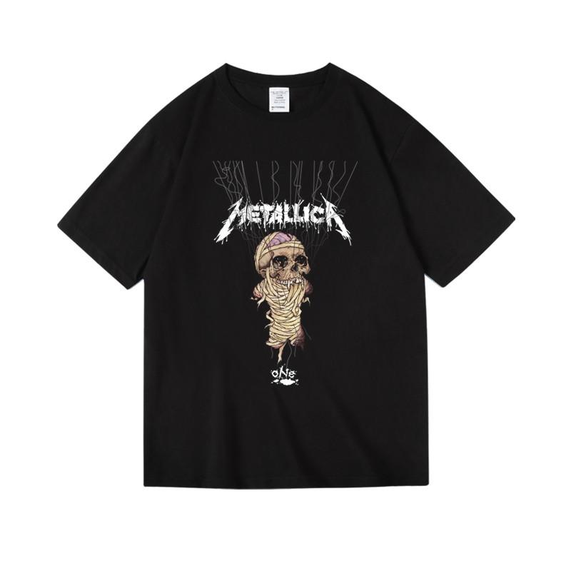 Sommer Europäisches und Amerikanisches Rock- und Metal-Band T-Shirt Tops Locker Herren Übergröße Baumwoll T-Shirt Vintage Unisex T-Shirt Kleidung