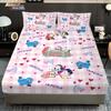 3pcs K-Pop Demon Hunters Print coreless Bed Sheet Set Multi Size Soft Bed Cover Bedroom Bedding Decoration Machine Washable
