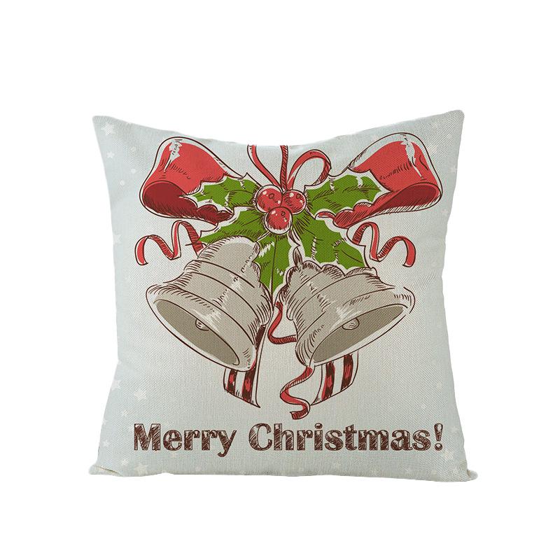 Christmas Polyester Pillow Cover Cartoon Digital Print Cushion Cover New Home Decoration Cushion Cover