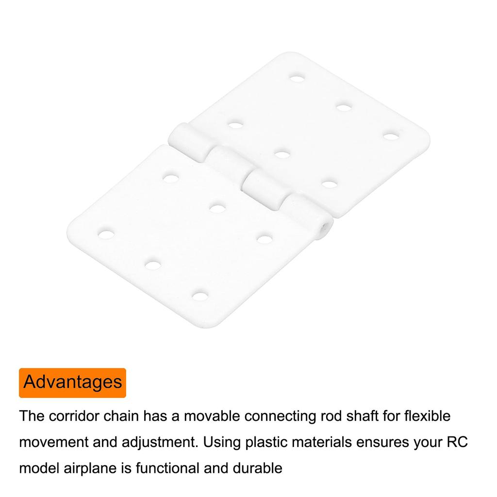 uxcell RC Hinge 1.1" x 0.6" Adjustable Square Plastic Loose-Leaf for Model Airplane Remote Control Airplane Wing Parts (16 Pieces)