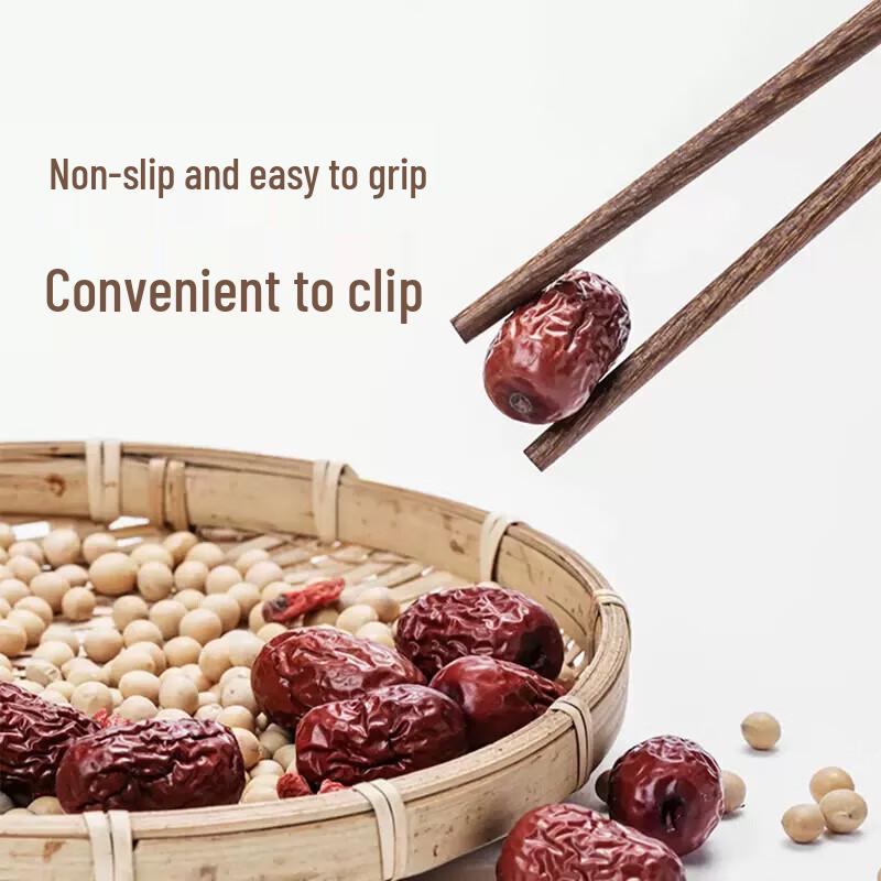 Shangheng Natural Chicken Wing Wood Chopsticks (10 Pairs)