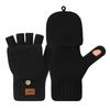 Thickened Half-finger Gloves Autumn and Winter Velvet Knitted Cold-proof and Warm Half-cut Writing Wool Leaking Finger Gloves