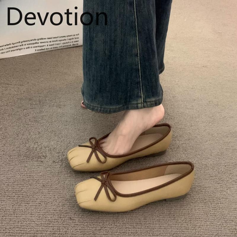 Flat-soled Single Shoe Women's New Style Soft-bottom Casual One-piece Low-cut Shoes Devotion
