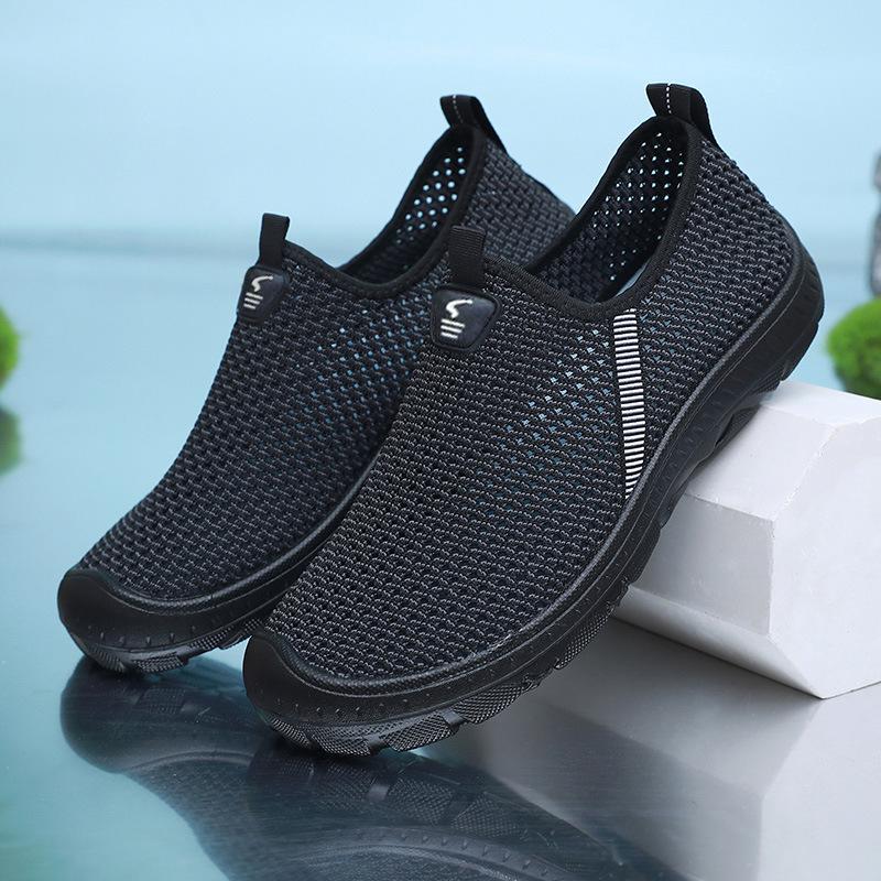 

Весна и Осень Старый Пекин Новая Мужская Обувь Модная Повседневная Обувь на одной педали Обувь для папы Легкая Толстоподошвенная Нескользящая Удобная Обувь для ходьбы 38