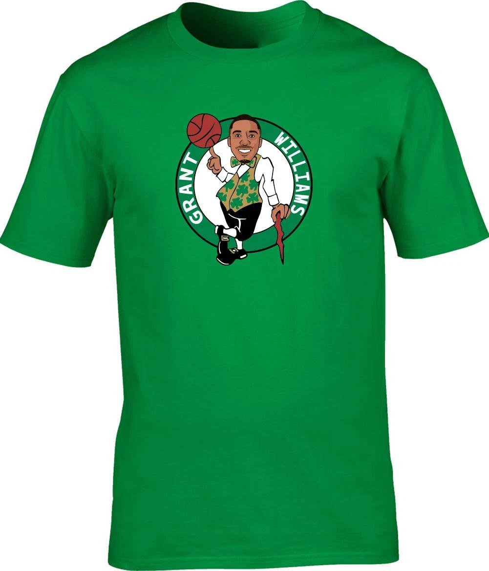 Grant Williams Boston Celtics Logo Long Short Sleeve T-Shirt S