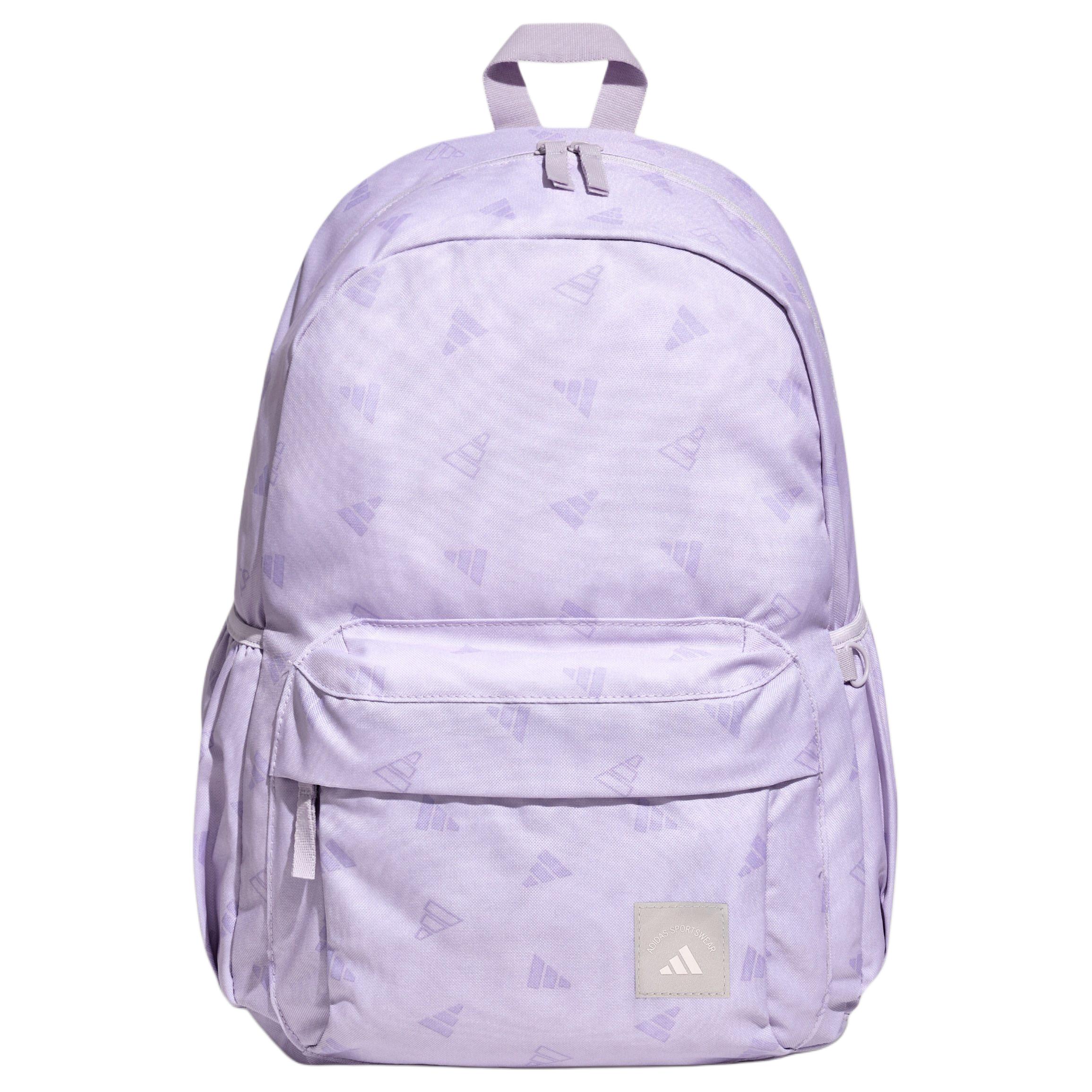 Adidas Versatile Durable 600D Fabric Backpack Women Backpack Light-Purple KR5128 Light Purple