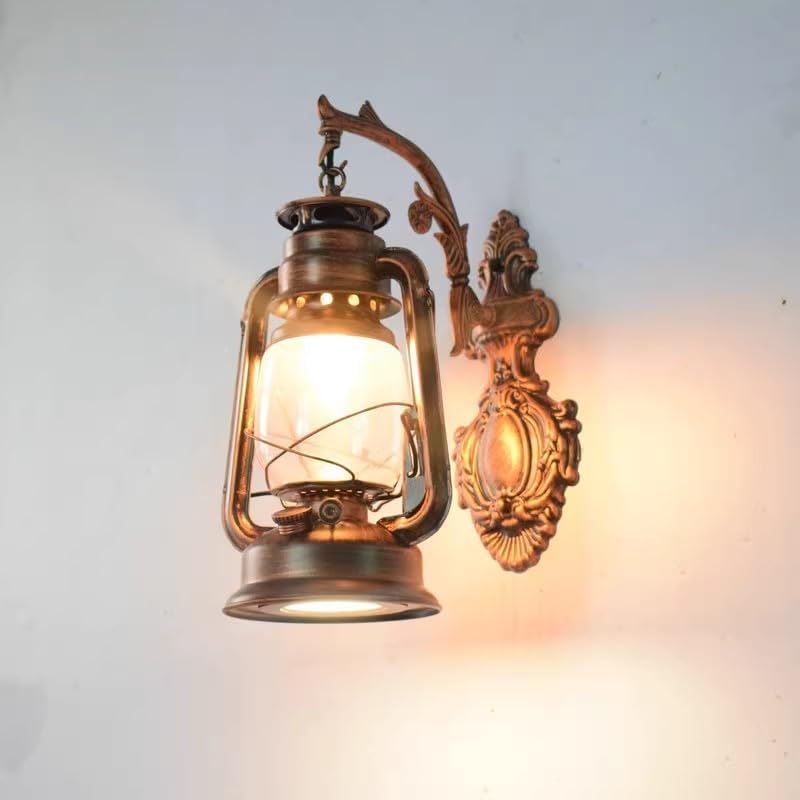 Rustic Wall Sconce,Premium Retro Industrial Metal Wall Sconce Light Fixture,111 240V Retro Style Sconce Light Antique Iron Wall Lamp Fixture for Cafe