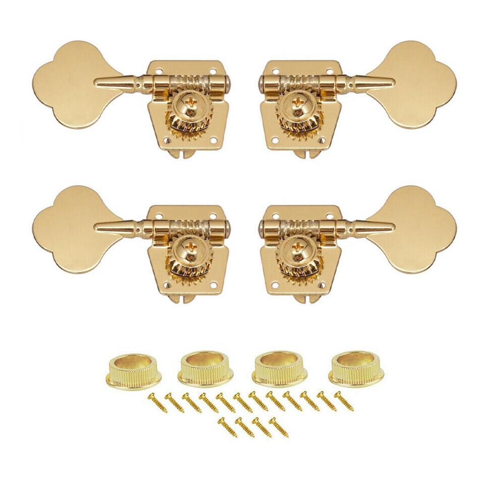 2L2R/4L/4R/1L3R/3L1R Open Gear Bass 4 String Tuners Tuning Pegs Keys Machine Heads For Bass Guitar Chrome Gold Black