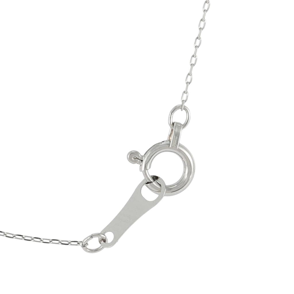 Platinum Diamond Necklace with Birthstone with Exclusive Box [D Collection] (0.1ct Diamond/0.1ct Sapphire, September) D80-8812SA