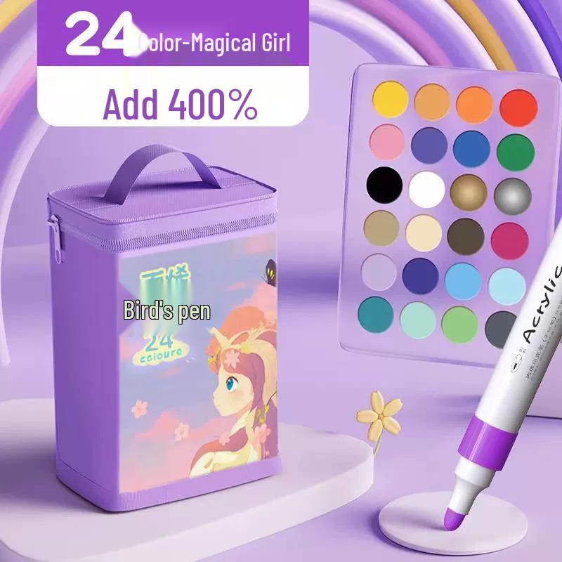 Acrylic Marker - Washable, Non-Bleed, Quick-Drying, Layerable, Waterproof Pen for Art & School.