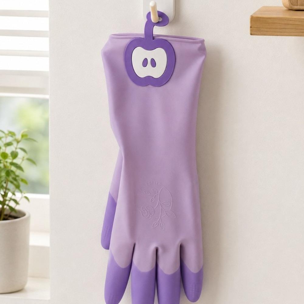 Waterproof Dishwashing Gloves Hanging Household Gloves Comfortable Latex Gloves Dishwashing