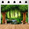 Fantasy Wonderland Background Wonderland Forest Butterfly Creek Decoration Used for Birthday Party Decoration
