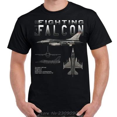 F-16 Fighting Falcon Schematic Oversized T-shirt Casual Cotton Tshirt O-Neck Summer Streetwear Unisex Tops Tees Men's Clothing