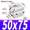 SDA Mini Pneumatic Cylinder, High Thrust, Thin Type, Bore Sizes 20/25/32/40/50