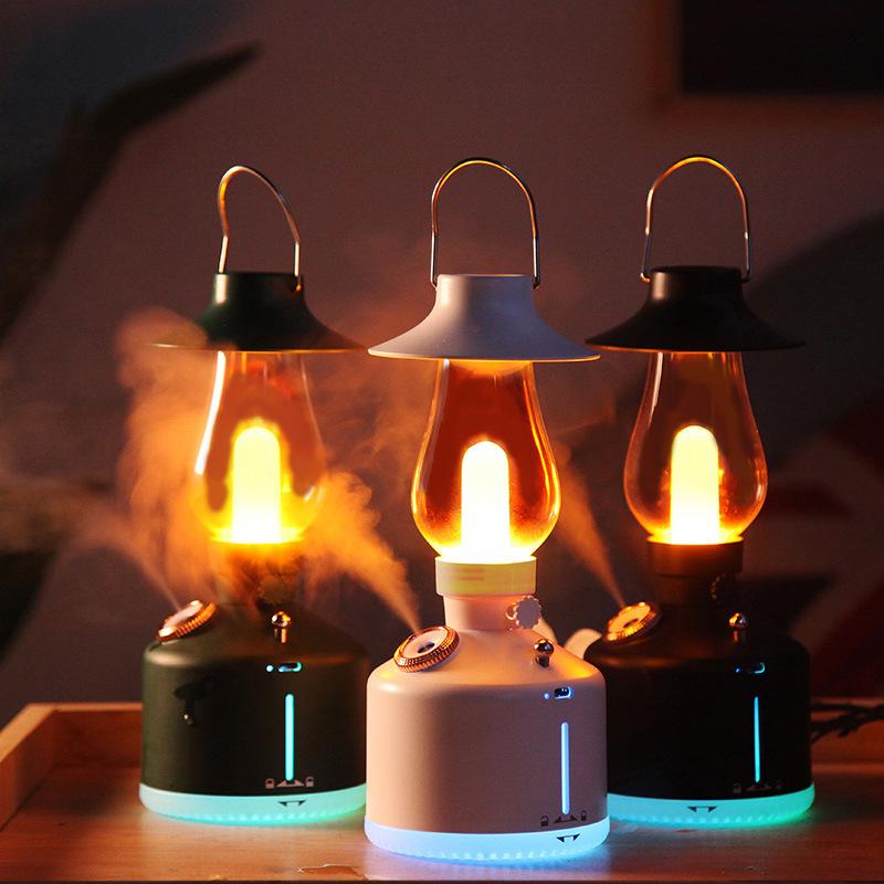 USB Time Lamp & Humidifier: LED Seven-Color Night Light, Creative Handheld Atmosphere Light for Outdoors