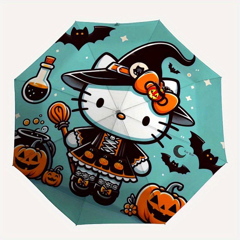 1pc Hello Kitty Halloween Costume Umbrella with Plastic Handle,Suitable for All Seasons Home Travel Outdoor UmbrellaSanlio479