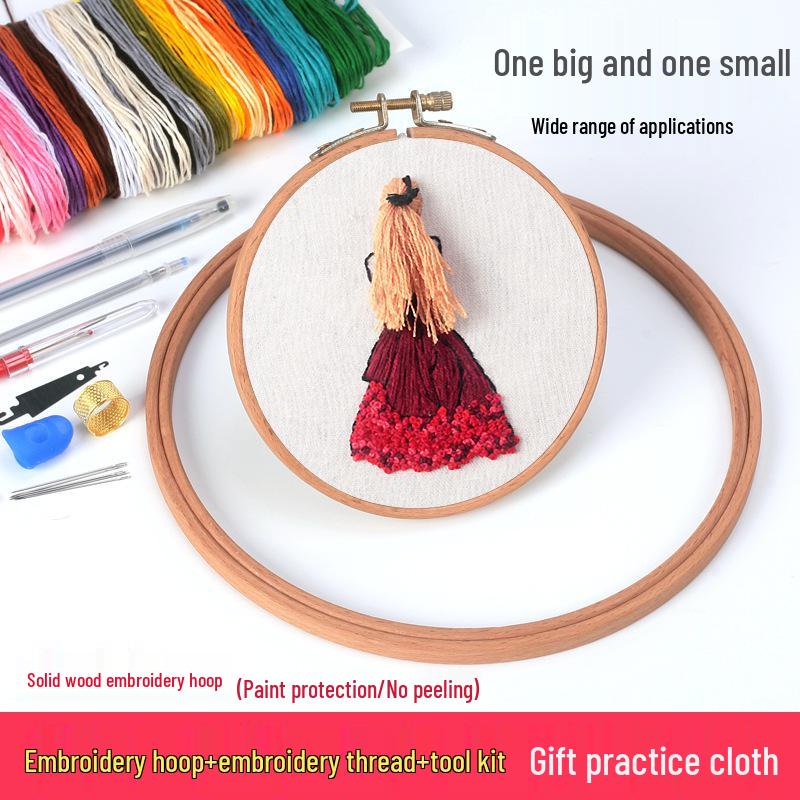 Cross Stitch Embroidery Hoop Kit: Beginner's Frame and Tools