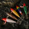1Pc 75mm 5.5G New Luminous Wood Shrimp Floating Squid Bait Artificial Bait Rocket Squid Wood Shrimp Lure Sea Fishing Lure