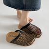 Popular Black Retro Heightened Thick-bottomed Bag Head Drag Girl 2025 New Summer Wear Versatile Hollow Cool Slippers