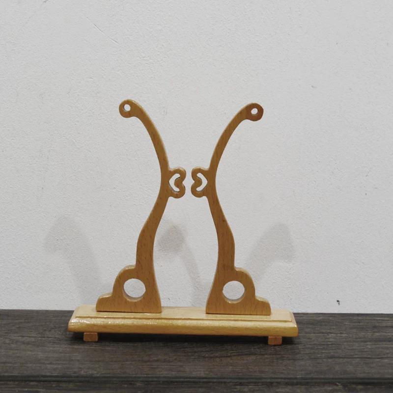 Fan Stand Made of Imitation Ebony Wood, Hollow Fan Stand, Palace Fan Base, Beech Wood Fan Stand, Solid Wood Fan Stand, Fan Holder