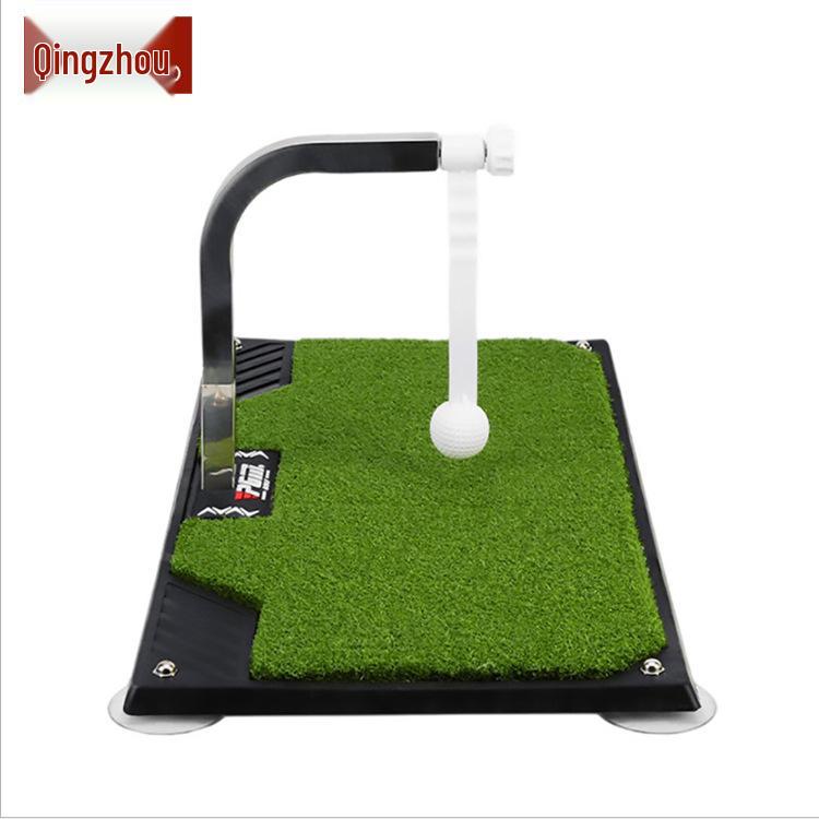 Indoor 360° Rotating Golf Hitting Mat & Swing Practice Trainer