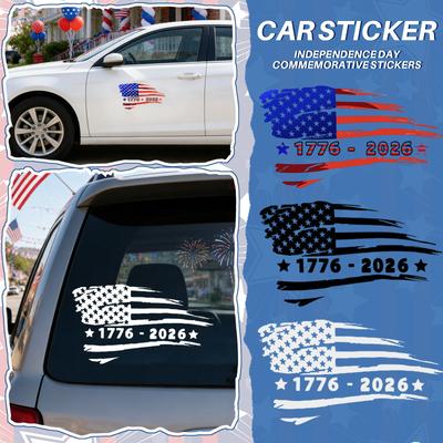 250 Jahre Amerika Autoaufkleber, 250. Jahrestag der Unabhängigkeit der USA Aufkleber USA Patriotischer Vinyl-Aufkleber Stoßstangenaufkleber Für Autofenster