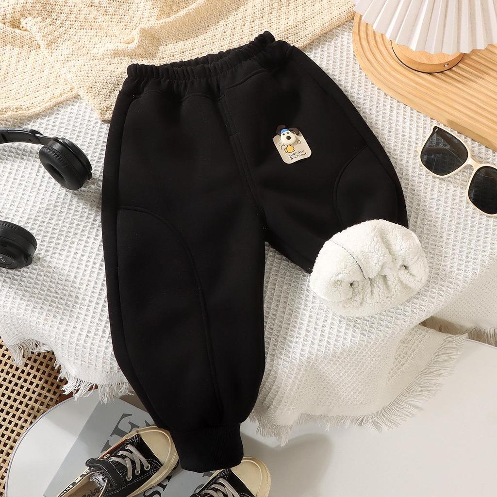New Fleece-Lined Children's Pants: Cozy Autumn/Winter Sweatpants and Joggers for Boys and Girls