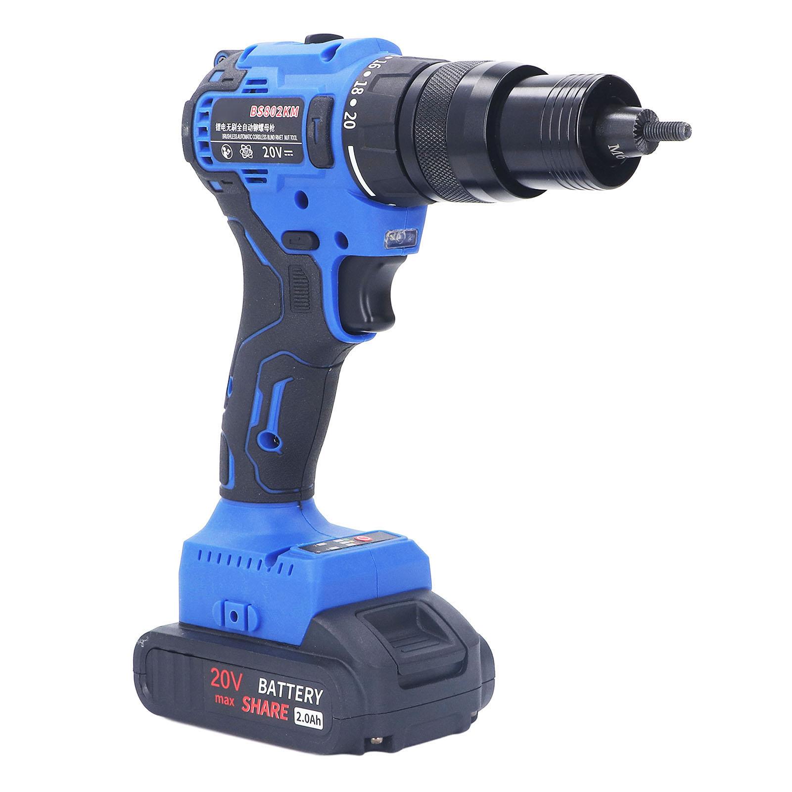 

Cordless Rivet Tool Fully Automatic Electric Rivet Gun With M6 M8 Head