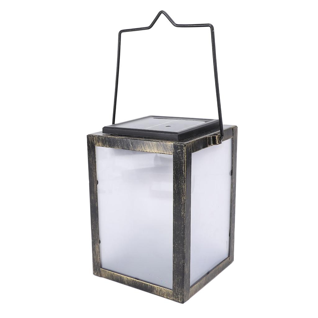 2PCS 3D Solar Lantern Rain Proof Weather Proof Flickering Outdoor Lantern for Garden Patio Landscape Decoration