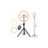Diyife Smartphone Tripod with Ring with Remote Smartphone Ring Light for USB Suitable for Video Compatible with Japanese Instruction Manual Included