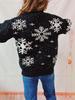 Autumn and winter new thick New Year sweater Christmas snowflake round neck long sleeved knitted pullover sweater 3600 EMA