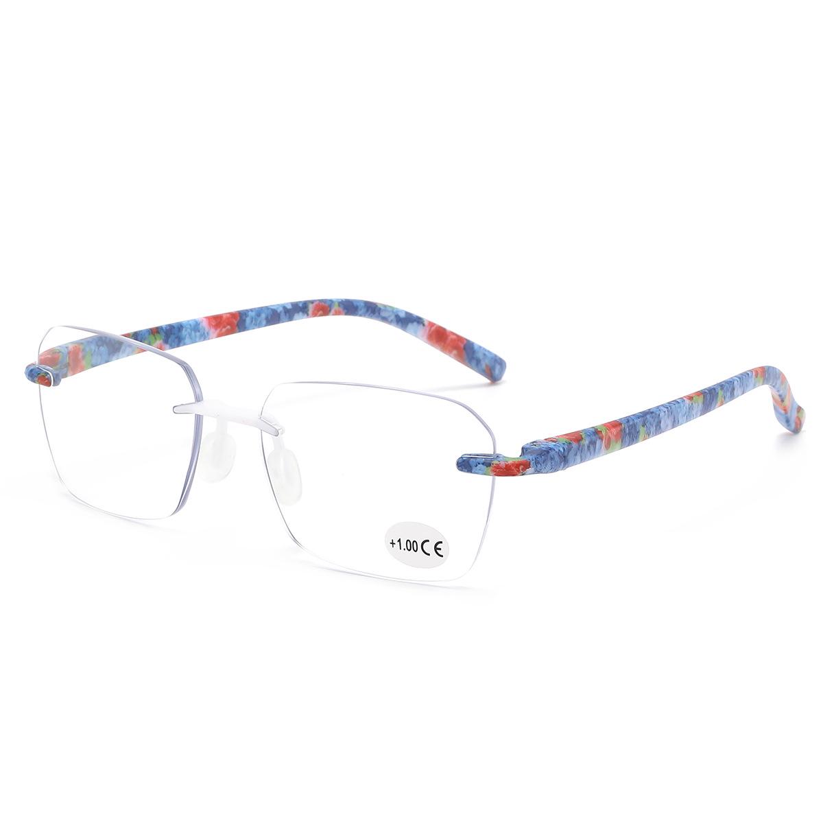 

Fashionable Blue Light Blocking Color-Changing Frameless Reading Glasses with High Definition Lenses 150