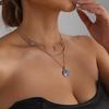 Collarbone Skimming Ceramic Shell Necklace Vintage Drip Glaze Detailing Multi Layering Chain Design