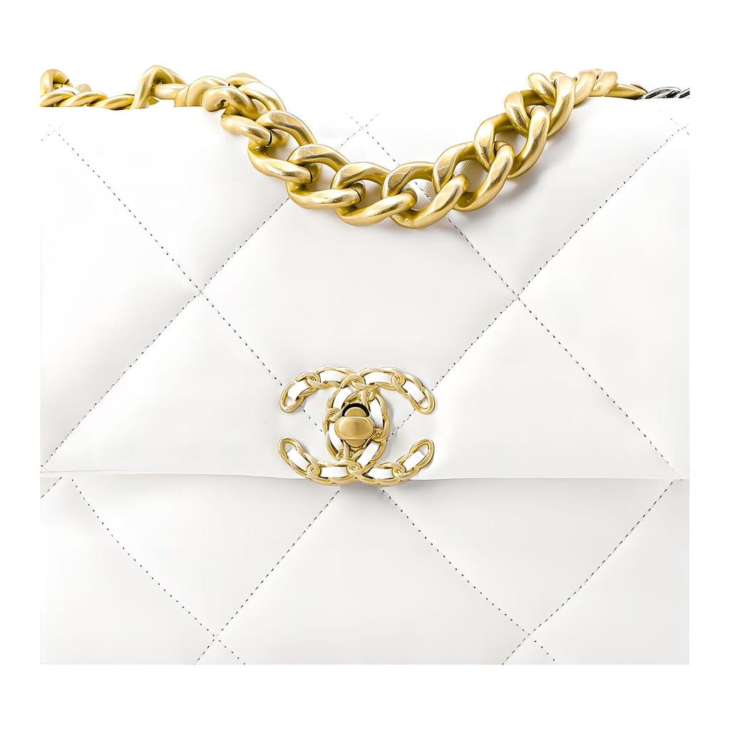 Chanel 19Bag Goatskin Portable Crossbody Bag, Shoulder Bag Women's White AS1161-B01564-10601