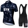 SYN Bedrucktes Radtrikot Herren Bedruckte Radhose Sommer Radsport Zeder Anzug Feuchtigkeitstransportierendes Radtop Radhose