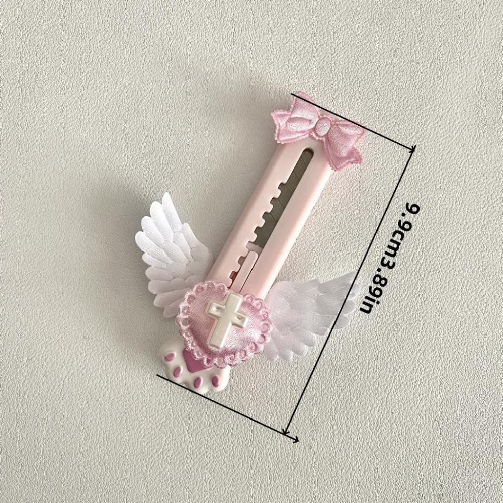 

New Plastic Cat s Claw Cutter Cartoon School Office Supplies Paper Cutting Tool Mini Retractable Letter Opener розовый