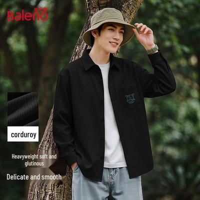 Baleno Men's Corduroy Long-Sleeve Shirt Jacket