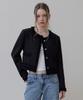 ROSEFRANTZ Soft Fringe Tweed Jacket [Black]