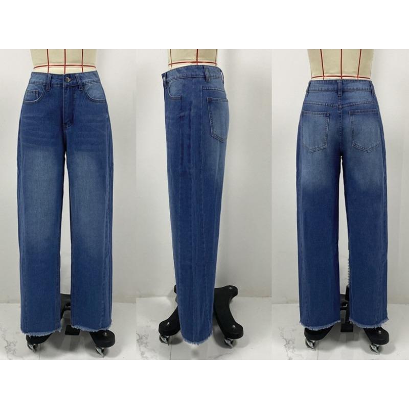 Dámské džíny Volné Ležérní Rovné Nohavice Široké Nohavice Drag Floor Pant