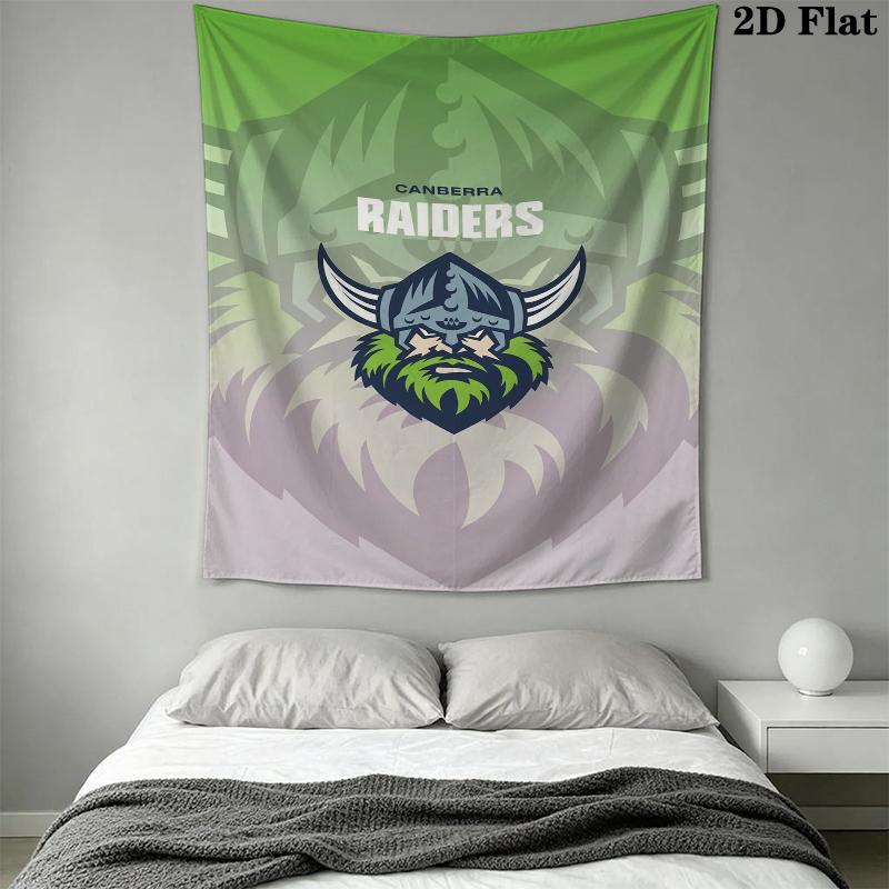 Canberra Raiders Wall Tapestry Aesthetic Wall Hanging Printed Fabric Blanket Decorative Tapestries for Bedroom Living Room Home Decor