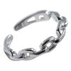 S925 Silver Plated Adjustable Women's Hollow Chain Link Ring