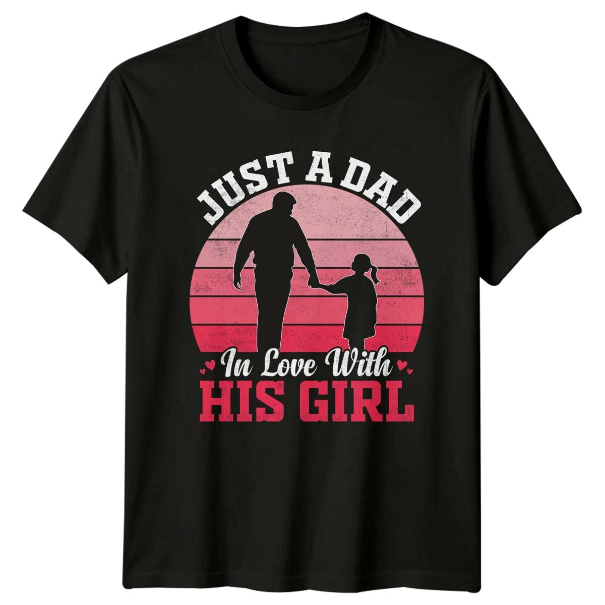 Just A Dad In Love With His Girl Silhouette Graphic T-Shirt S